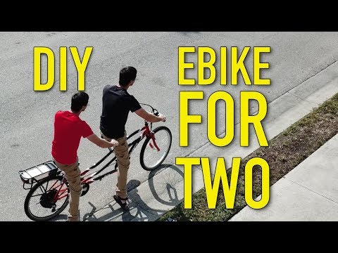 How to build a DIY 2 person 1,000W electric bicycle tandem