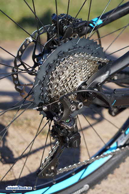 Die Übersetzungsbandbreite der Shimano-Schaltung macht viele Offroad-Touren zu einem Vergnügen.