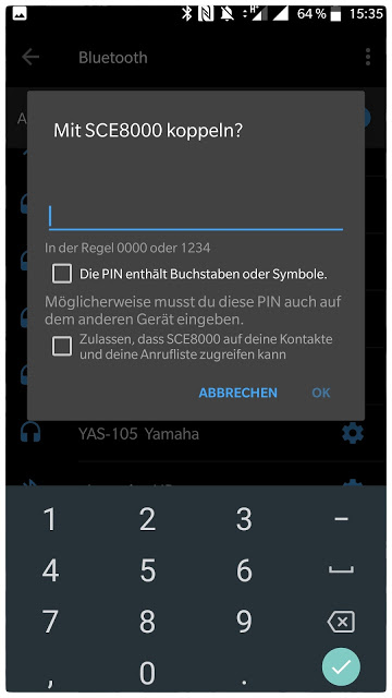 zur Verbindung des Handys mit dem eBike fragt die Shimano-App nach einem Passwort.