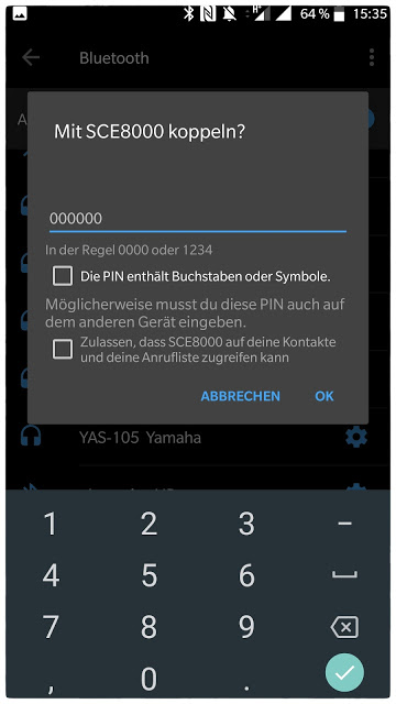 In der Regel funktioniert das Standard-Passwort für die Shimano-App