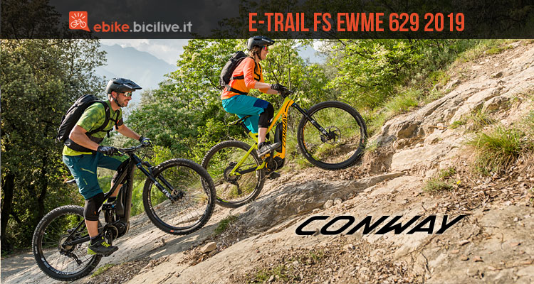 biker in sella a MTB elettiche Conway eWME 2019