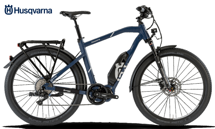 Una bici a pedalata assistita GT6 della linea Gran Tourer di Husqvarna
