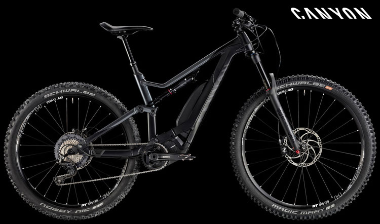 Una mtb elettrica biammortizzata Canyon Spectral:ON 6.0