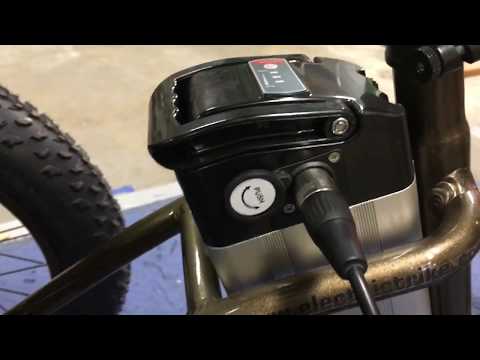 Electric fat trike – removing battery, charging, and turning off and on