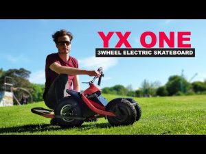 YX-ONE 3 Wheel leaning electric Skateboard from Ireland / Electric Powered 3 wheel skateboard