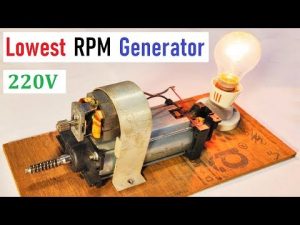 World’s Lowest RPM Generator – 220V AC Dynamo Generator 500W Low RPM