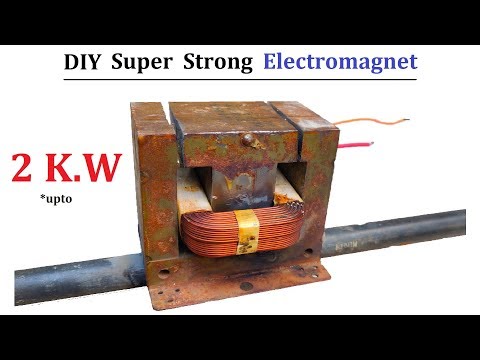 12v 2000 Watts Powerful Electromagnet using Microwave Transformer – 12v to 220v DC