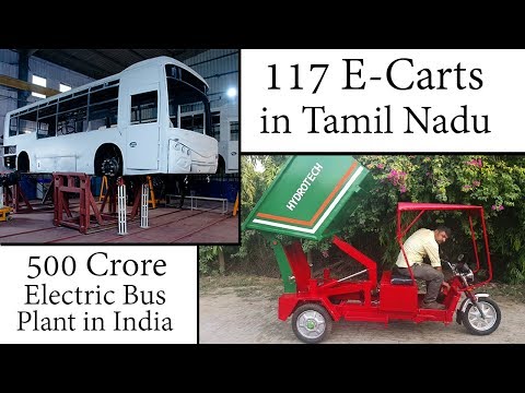 Electric Vehicles News 48: e-Carts in Tamil Nadu, Electric Bus Plant in India, MG ZS EV India Launch