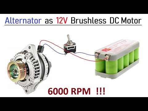 12v 100 Amps Car Alternator converted to Brushless DC Motor – High Speed with BLDC Controller