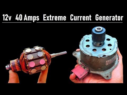 12v 40 Amps High Current DC Motor DC Generator ( 4 Brushed ) – Inside, Repair, Restore