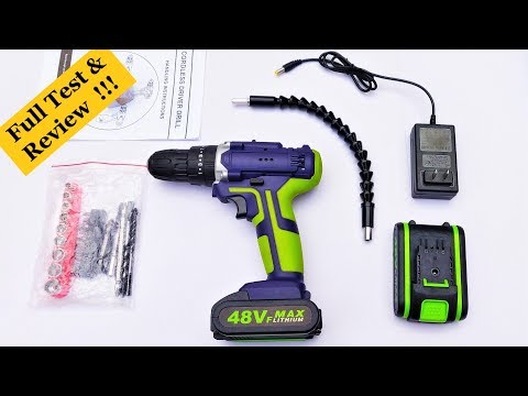 Best ! 48v DC Motor (3 in 1) Cordless Hammer Drill Machine, Screwdriver – Full Test & Review
