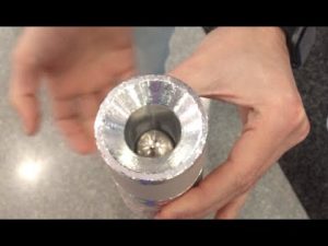 Lenz’s Law: Magnetic ball in slow motion | Eddy Currents  (New York Toy Fair FeelFlux booth)