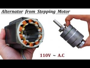 Make a 110V 500W Alternator from a Steeping DC Motor – Low RPM Generator