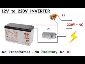 12v DC to 220v AC Converter ( INVERTER ) – No Transformer, No Resistor, No IC