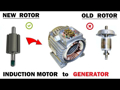 220V 100W AC Induction Motor to LOW RPM Electric Generator – Best Project 2020