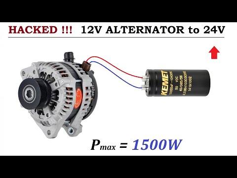 12V Car Alternator to 24V 64 Amps Generator – 1500W