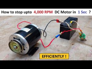 24v 500w DC Motor upto 4000 RPM – How to stop it in less than 1 Second ?