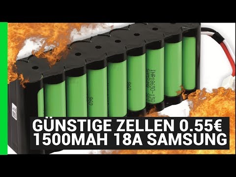 Günstige Zellen 0,55€ 1500mAh 18A 18650 Samsung DIY Ebike Akku unter 100€