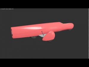 3D model of the KillaJoule 270 mph streamliner