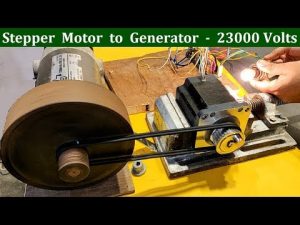 23000 Volts Electric Generator from Large 12V DC Stepper Motor 5 Phase | Part – 2