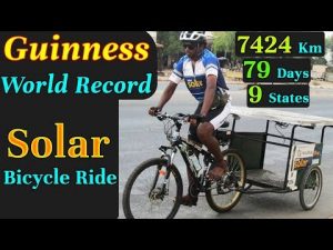 Guinness World Record Solar Bicycle Ride By IIT Bombay Student