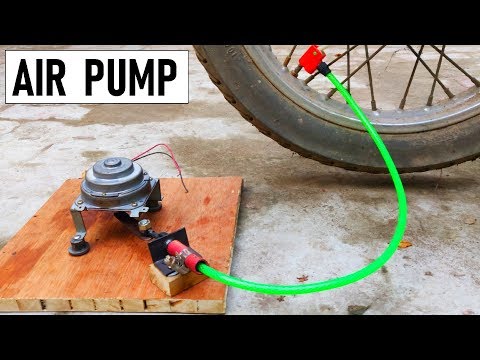 Homemade 12v DC Motor Powered Tyre Inflator ( Air Compressor Pump ) DIY