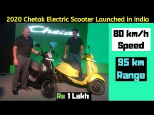 Bajaj Chetak Electric Scooter Launched in India 2020 – Rs 1 Lakh