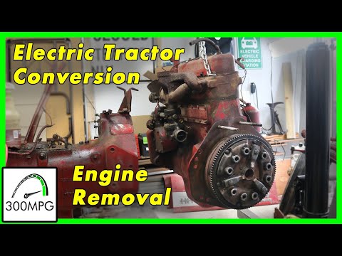 Engine Removal – International Harvester 300 Utility for electric conversion