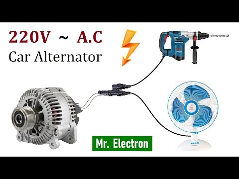 220v AC from 12v 90 Amps Car Alternator 1000W DIY