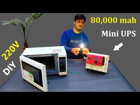 Make 220v Mini UPS 80,000 mah DIY – Run Anything upto 3000 Watts ?