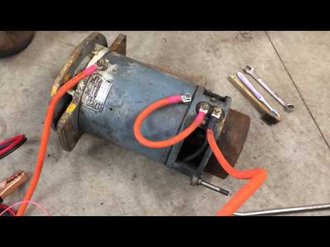 Forklift motor testing – Spinning it up on 12V