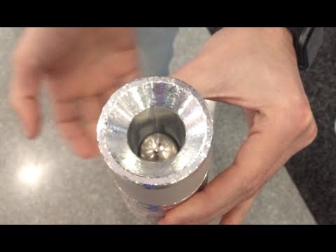 Lenz’s Law: Magnetic ball in slow motion | Eddy Currents  (New York Toy Fair FeelFlux booth)