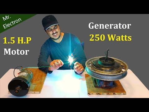 48v 250W Brushless DC Motor ( ebike hub motor ) to Electric Generator Low RPM BLDC