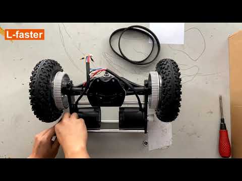 (L-faster) Electric mountain skateboard components assembled demo
