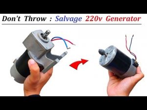 Salvage 220v Generator from Damaged Gear DC Motor – Do Not Throw Away