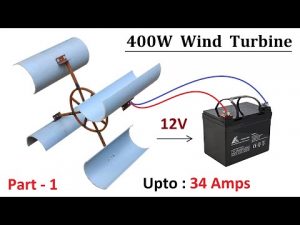 Make 12V , 24V 400W Alternator Powered Windy Torbine Generator ( Part – 1 )