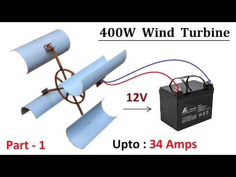 Make 12V , 24V 400W Alternator Powered Windy Torbine Generator ( Part – 1 )