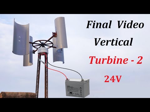 Make 12V , 24V 400W Alternator Powered Windy Torbine Generator ( Part – 2 )