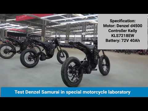 Test Denzel Samurai in special motorcycle laboratory