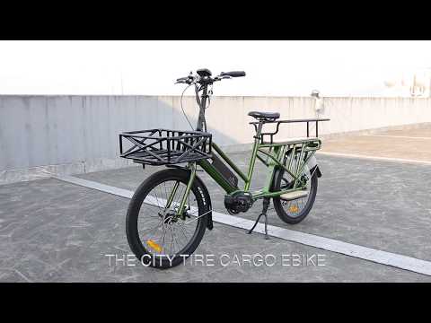 2020 EUNORAU 24”48V500W Mid Motor Electric Long Trail Cargo Bike For Family Wagon