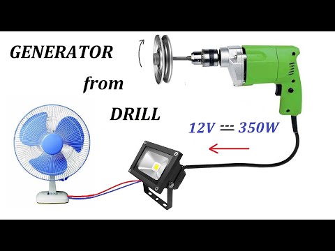 Make  a 12V DC Electric Generator from 220v Drill Motor – A MUST WATCH !!!