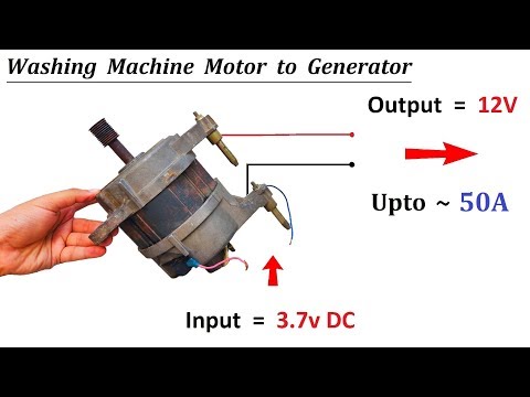 Make 12V 690W Generator from 220V Washing Machine Motor ( Universal Motor )