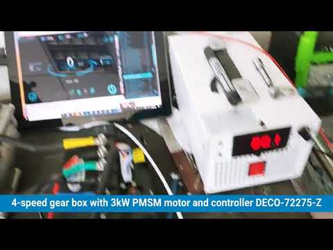 4-speed gear box with 3kW rated power motor and controller DECO