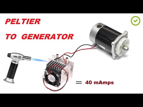 12V DC Peltier as Electric Generator for DC Motor – Measurement of Current, Voltage & Power