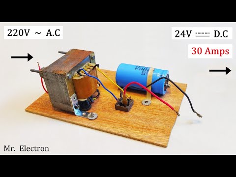 24V 30A DC from 220v AC for High Current DC Motor – Power Supply from UPS Transformer