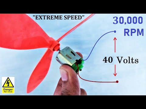30,000 RPM – 3v DC Motor FORCED at 40v 30 Amps High RPM | CAN IT FLY ?