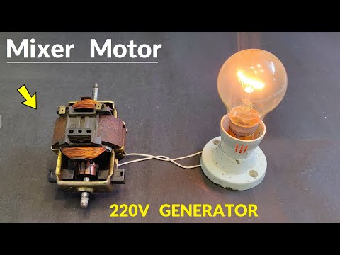 Make 220V AC Brushless Generator from Old Mixer Motor ( Universal Motor )  – Project Idea 2020