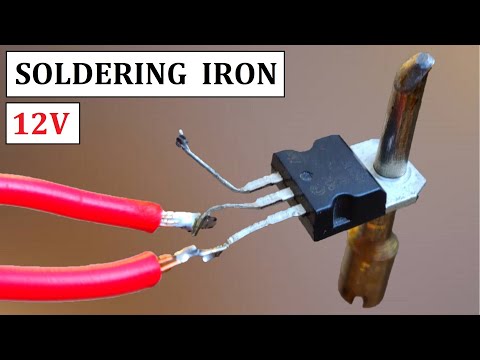 12V DC ( UPS Battery ) Powered Soldering Iron from Dead Old Power Transistor – Project Idea 2020