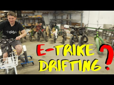 Drifting An Electric Bike With Three Wheels