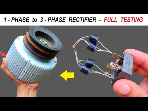 Make 400v 18 Amps 3-Phase Bridge Rectifier from 1-Phase Rectifier for 12V Generator